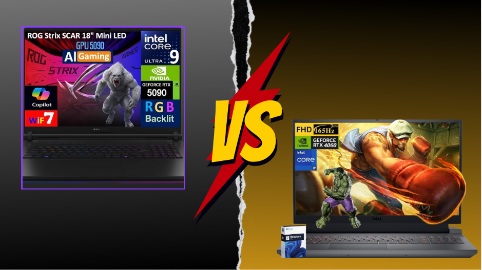  video Gaming Laptop Showdown ASUS ROG Strix Scar 18 vs. Dell G15 5535 (2025)